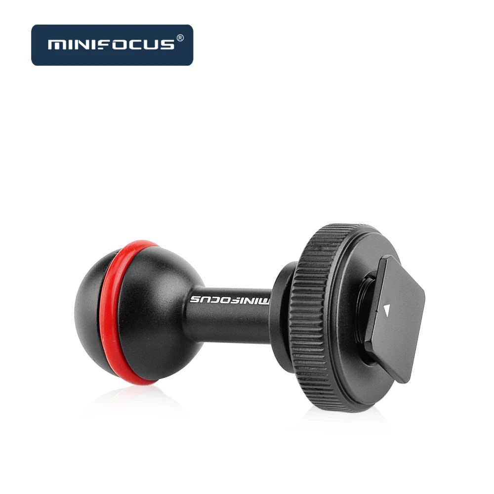 MINIFOCUS Cold Hot Shoe Ball Mount Arm Base Adapter Turnable for Diving Housing System Underwater Photography | Электроника