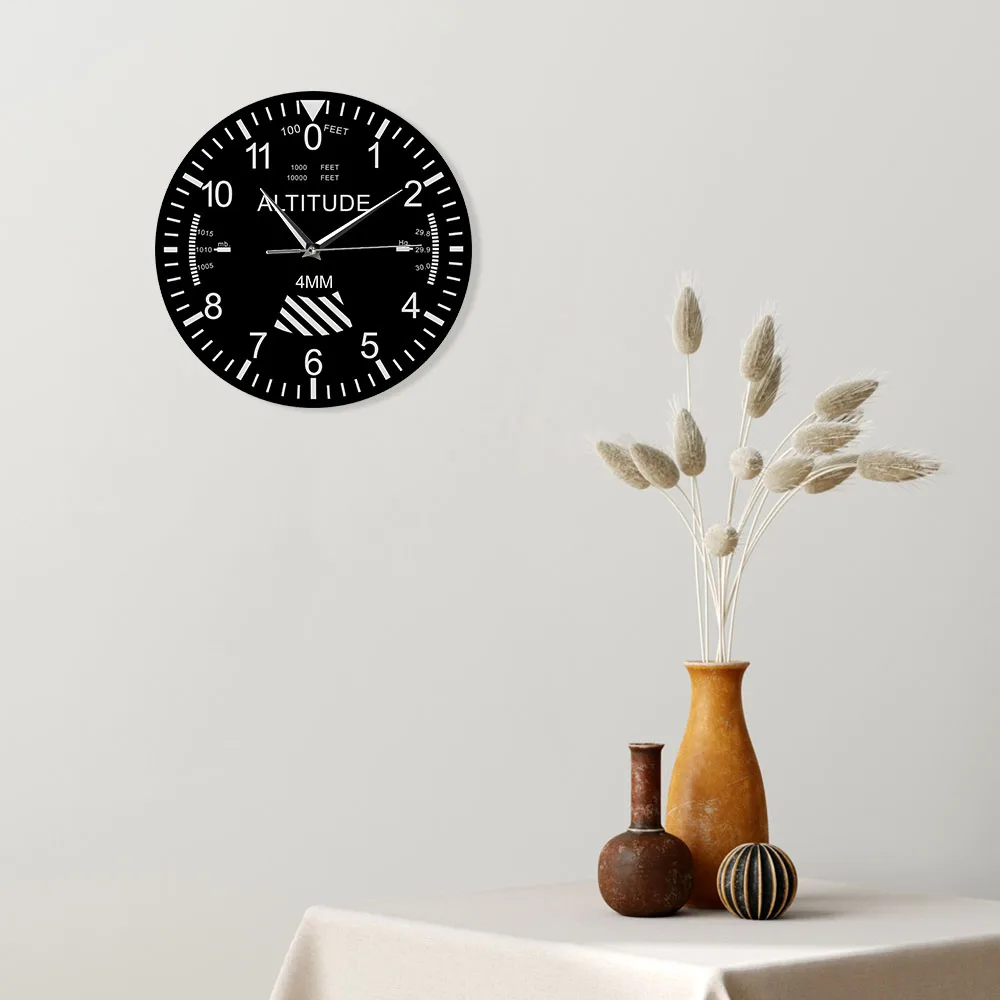 Настенные часы с высотомером стильные бесшумные настенные часы-авиаторы