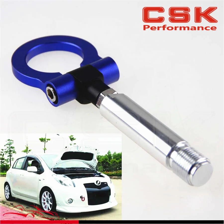 Алюминиевый гоночный 24 мм Винт с ЧПУ буксировочный крюк подходит для Toyota Yaris 07 11