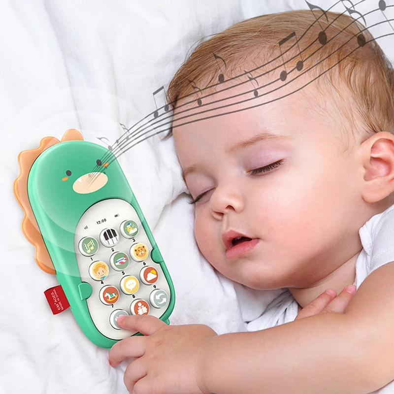 

Baby Phone Toys Bilingual Electronic Telephone Teether Preschool Music Voice Toy Early Learning Machine with Light Gifts