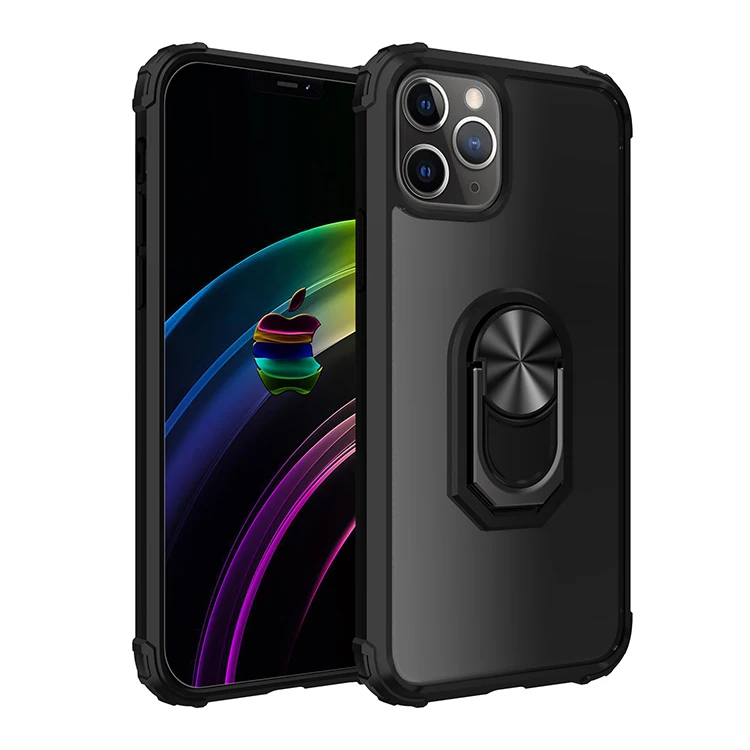 

Чехол для телефона для iphone12/12pro/11/11pro/rop устойчив к атмосферным воздействиям и противоударные акриловые с кольцом-держателем, прозрачный моб...
