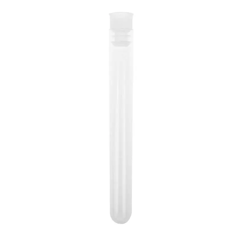 

50Pcs/Pack 12x100mm Transparent Laboratory Clear Plastic Test Tubes Vials With Push Cap School Lab Supplies