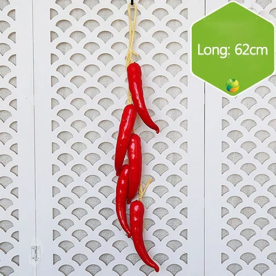 Big Red Pepper Strongwell моделирование зеленые овощи шампуры фруктовая струна домашняя Настенная Декорация украшения для стен ресторана - Цвет: Big Red Pepper
