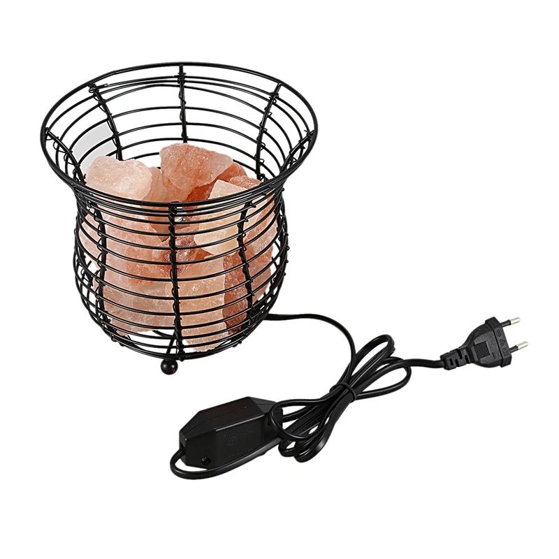 Новинка-натуральная Гималайская круглая стильная лампа для корзины с резными