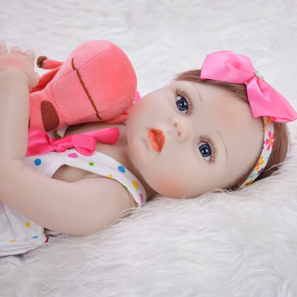 57cm Full Body Silicone Reborn Girl Baby Doll Toys Realistic 23inch Newborn Princess Toddler Babies Birthday Gift Present | Игрушки и