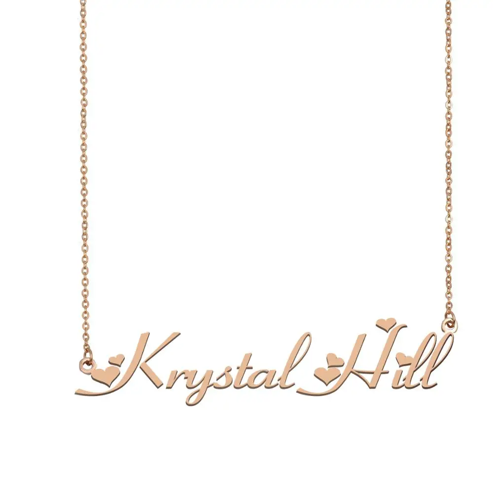 

Krystal-Hill Name Necklace , Custom Name Necklace for Women Girls Best Friends Birthday Wedding Christmas Mother Days Gift