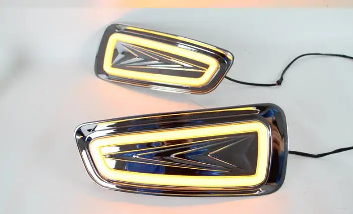 Желтый указатель поворота 12 В светодиодный DRL дневный ходовой светильник