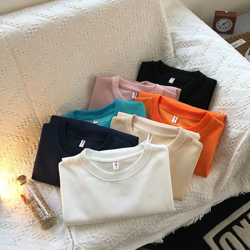 

Neploha 2022 Autumn Solid Color Loose Casual Women's Hoodies Hong Kong Casual Female Sweatshirt Vintage O Neck Couple Pullover