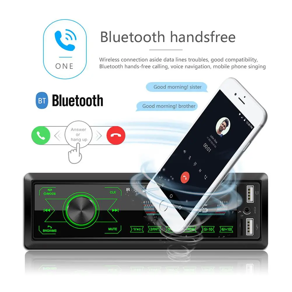Радио сенсорный Экран Adeeing стерео Мультимедиа MP5 плеер Авто Bluetooth fm трансмиттер Dual
