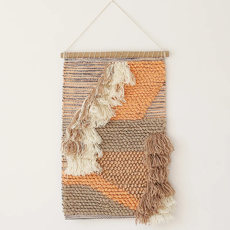 Ins бахрома скандинавский ручной тканый настенный гобелен кисточка для