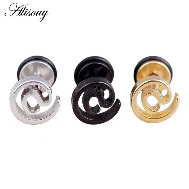 @ Образный узор электронная почта символ белый черный титановая сталь хип хоп