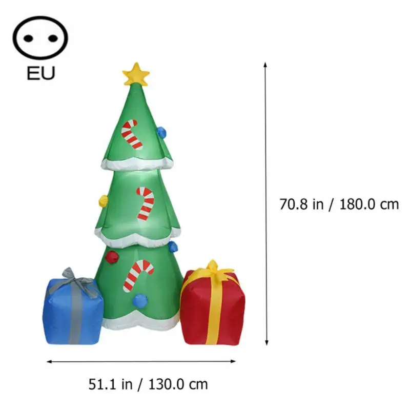 

Рождественская елка 1,8 м, надувная модель рождественской елки, надувная Рождественская трость и Подарочная коробка, украшение для газона и ...