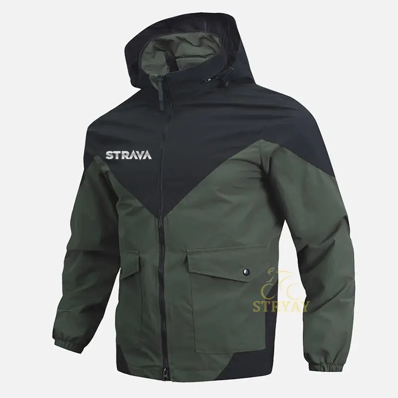 

Strava Men's Windbreaker Fashion Short Wind Cycling Clothing Mountain Bike Jacket Winter Outdoor Sport Clothing Downhill Jacket