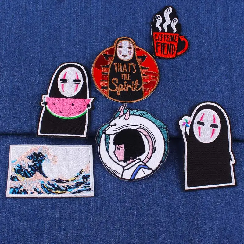 Вышивка патч аниме иконы для одежды аппликация Железо на патчи одежде мультфильм