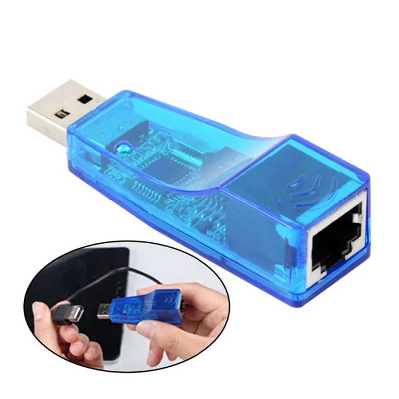 

for Laptop Windows 7/8/10/XP Connector RD9700 External USB Ethernet Adapter USB 2.0 To RJ45 Ethernet Wired Network Card LAN