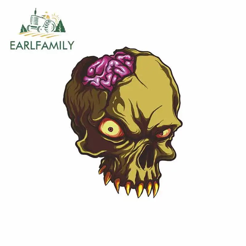 EARLFAMILY 13 см x для зомби Автомобильная наклейка с черепом творческих личностей