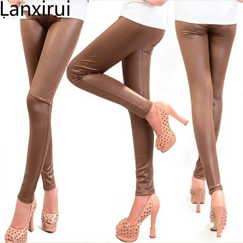 Женские леггинсы из искусственной кожи сексуальные для осени и зимы Nq852111 |