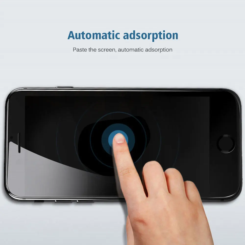 Антишпионское закаленное стекло для iPhone 7 8 Plus X XS Max XR Защитная пленка экрана