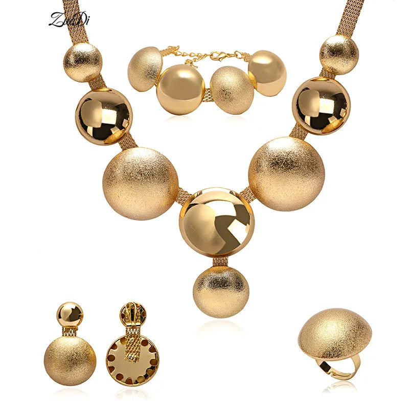 

ZuoDi Exquisite Dubai Gold Jewelry Set Wholesale Nigerian Wedding woman accessories jewelry set African Beads Bridal Jewelry Set