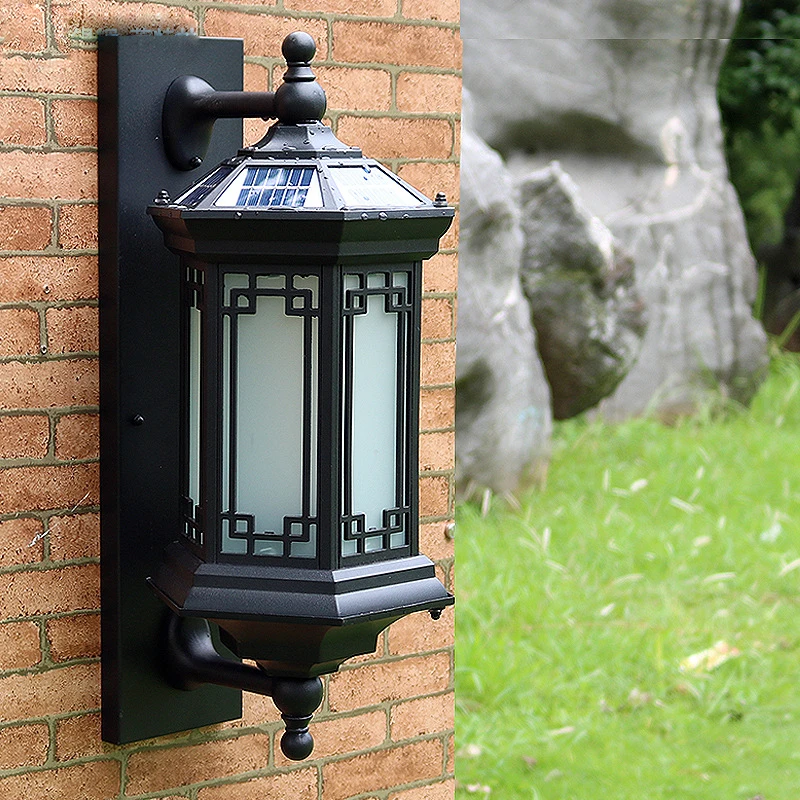 Солнечный настенный светильник открытый уличный входной дверной столб вилла