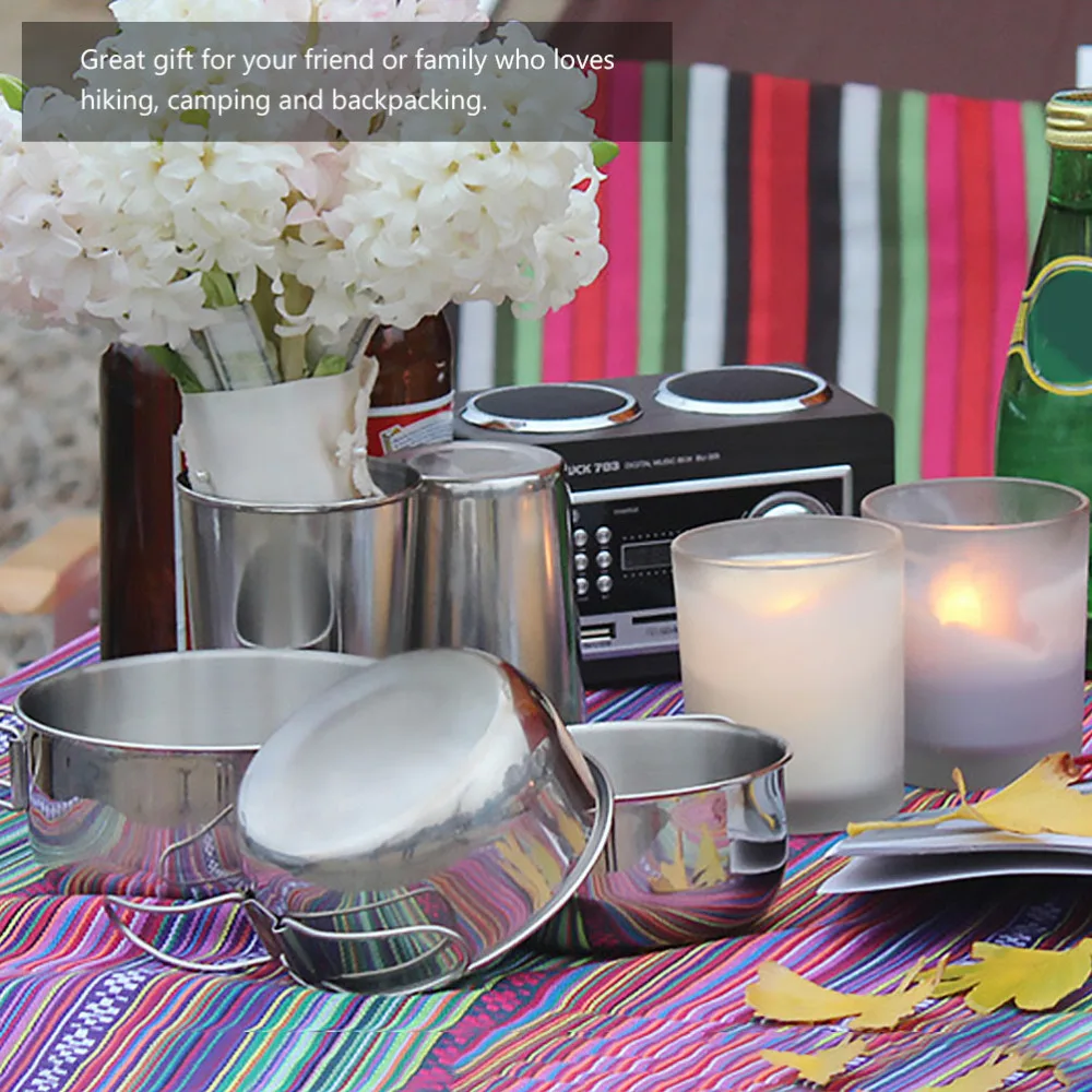 

1Pc Outdoor Camping Pots Practical Cook Utensils Camping Cookware Pot Bowl