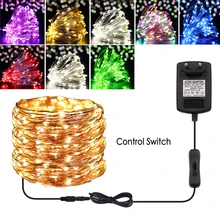 12V Led Fairy Lights Copper Wire String Christmas Lights 10M 20M 30M Holiday Outdoor Garland For Tree Wedding Party Decoration