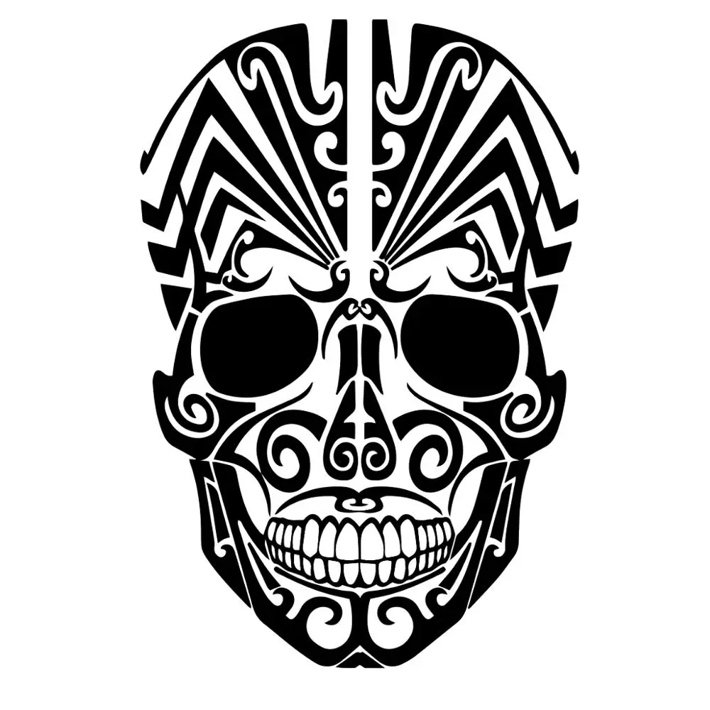 Племенной ужас череп дизайн Автогонки виниловые наклейки на автомобиль для