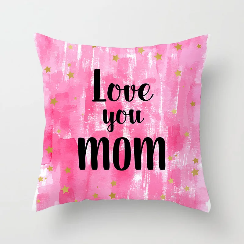 

Pillow case 45 * 45 New Mother's Day text love printed polyester pillowcase Square decorative pillowcase