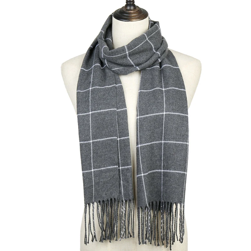 Роскошный брендовый клетчатый шарф 2019 зимний кашемировый для женщин женский