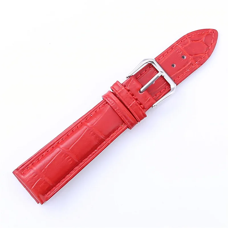 Ремешок для часов из натуральной кожи красного цвета с пряжкой LTP-1208 12 14 16 18 20 22 24