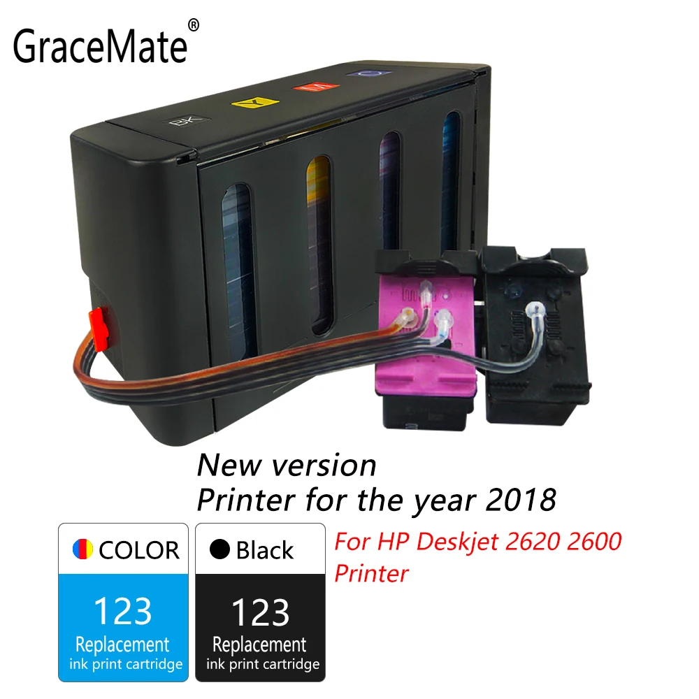 GraceMate 123 СНПЧ замена чернил для Hp Deskjet 2620 2600 принтеров 2018 новая версия