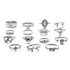 Женское кольцо на палец в стиле бохо, 15 шт.компл., набор женских колец с драгоценными камнями в виде капель, бриллиантовое кольцо, подарок