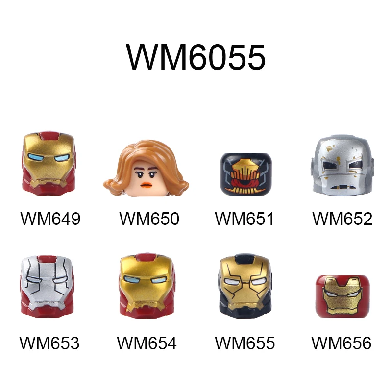 

WM649 WM650 WM651 WM652 WM653 WM654 WM655 WM656 WM6055 Figures Heads Movie Series Bricks Building Blocks Educational Toy For Kid