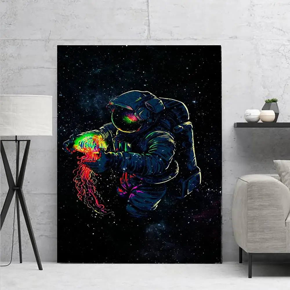 Настенный постер с изображением космонавта картины на холсте модульные принты