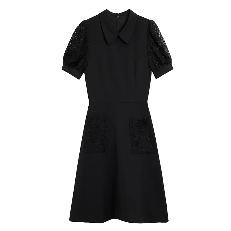 

Women dress Slim Summer dress Short sleeve High waist O-Neck A-Line Women CYM020