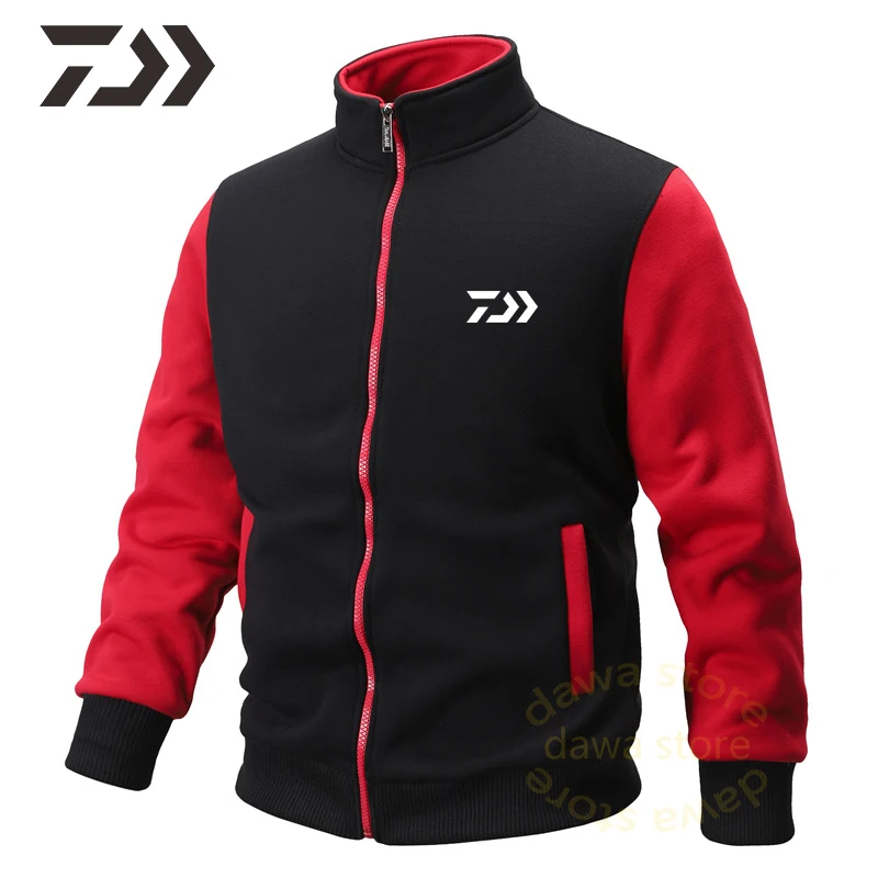 Куртка для рыбалки Толстовка мужчин теплая Лоскутная куртка зимняя Осенняя