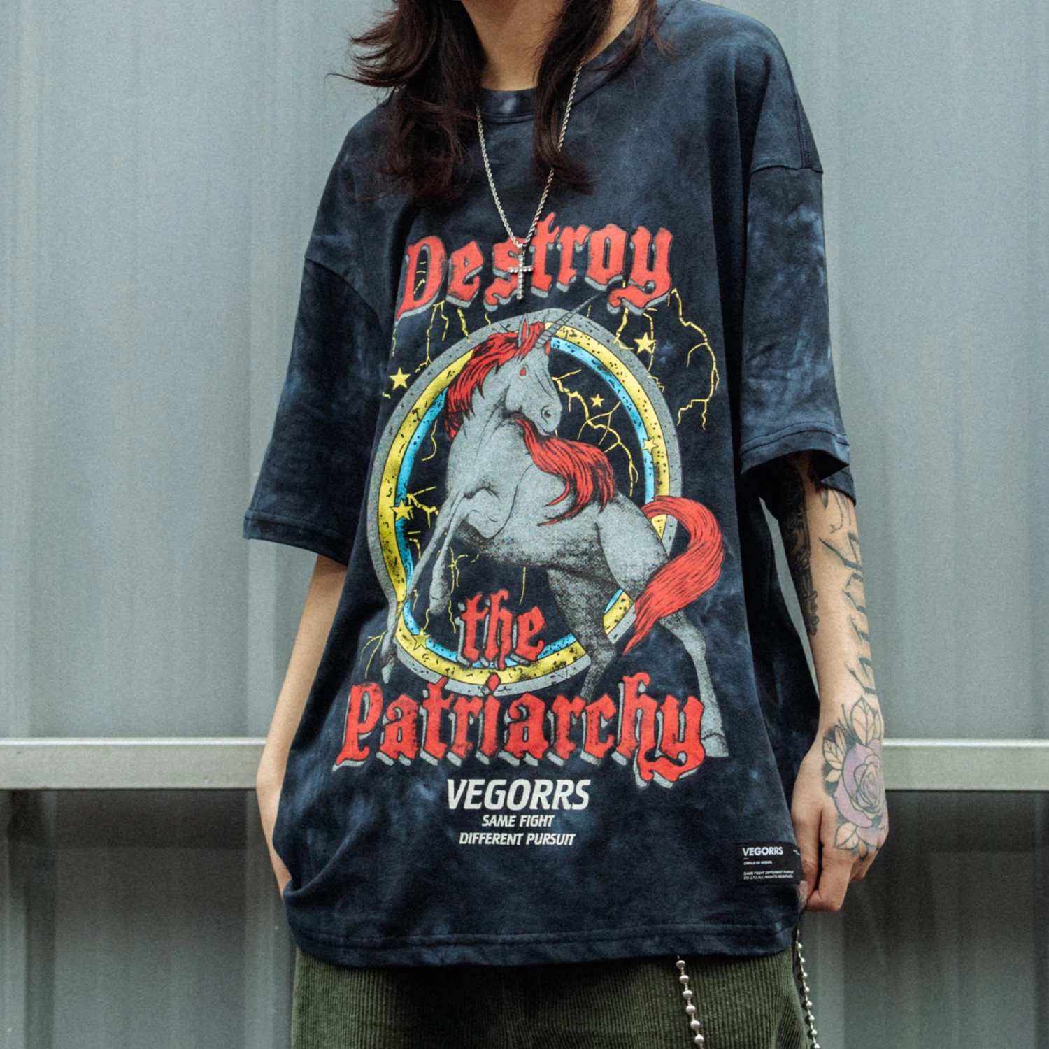 Футболка мужская с принтом диких лошадей хлопок короткий рукав Повседневная