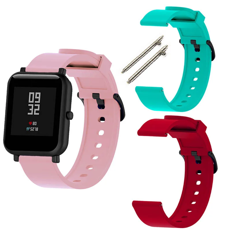 Для Xiaomi Amazfit GTS браслет Amazfit Bip ремешок для часов Amazfit GTR 42 мм силиконовый ремешок для часов
