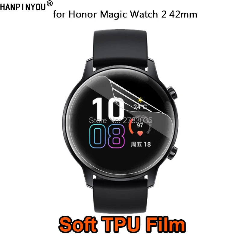 Спортивные Смарт часы для HUAWEI Honor MagicWatch 2 42 мм/46 мм мягкая защитная пленка из ТПУ не