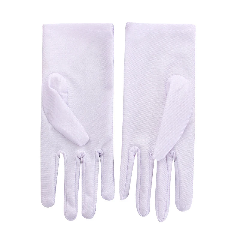 

Fashion Summer Spandex Gloves Women Men Sexy Mittens Sun Protection White Black Etiquette Thin Short Stretch Dressy Dance Gloves