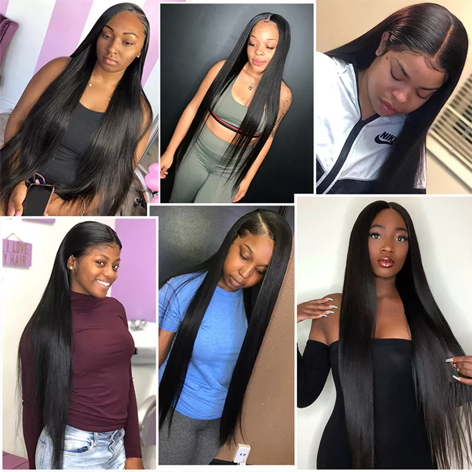 

13x6 Lace Frontal Human Hair Wigs Pre Plucked Glueless Brazilian Straight 4x4 5x5 Lace Closure Wig with Baby Hair Frontal Wig