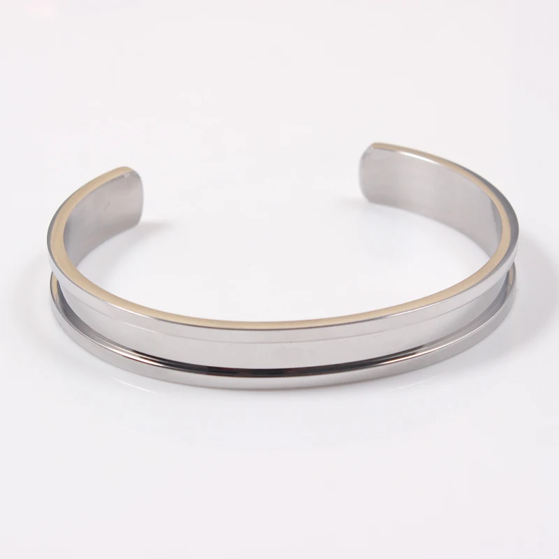 10mm silver S02 Розовое золото цвет серебристый цвет открыт манжета браслеты для женщин мужские ювелирные изделия черные браслеты ручные аксессуары регулируемые - Окраска металла: 10mm silver S02