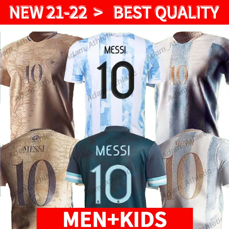 

Argentina soccer Jersey 2021 Copa home away football shirt 20 21 MESSI DYBALA AGUERO LO CELSO MARTINEZ TAGLIAFICO Men + Kids kit