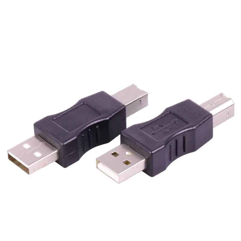 

100pcs/lot USB 2.0 A-Type Male Plug to USB B-type Male Connector USB A to B M/M Coupler Adapter USB Converter