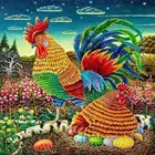 Полный алмазов картина 5d алмазная роспись с петухом и курица Сделай Сам Алмазная мозаика домашние спальня украшения