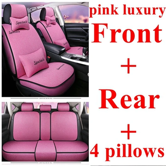 Передняя+ задняя 5 машинные места сиденья для Toyota Corolla Yaris Pruis Hilux FJ Cruiser Crown LC Prado Venza Zelas Vios Auris Matrix - Название цвета: pink luxury