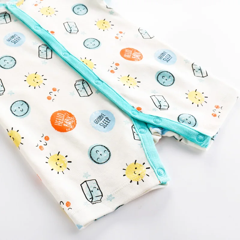 

Baby clothes one-piece summer male baby short-sleeved open-file romper thin climbing cardigan