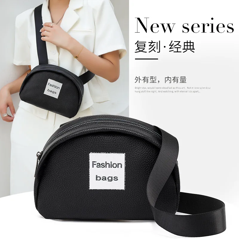 

2021 new fashion soft genuine leather shoulder bag trend female cowhide 100% small handbag women simple black messenger bag