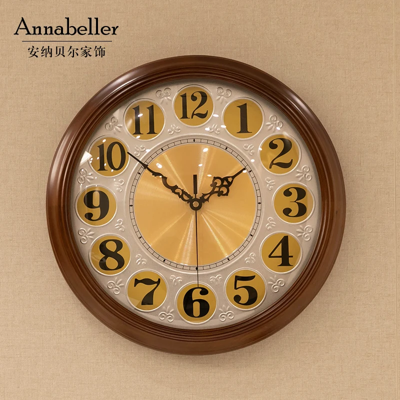 Скандинавские винтажные настенные часы из цельного дерева креативные китайские
