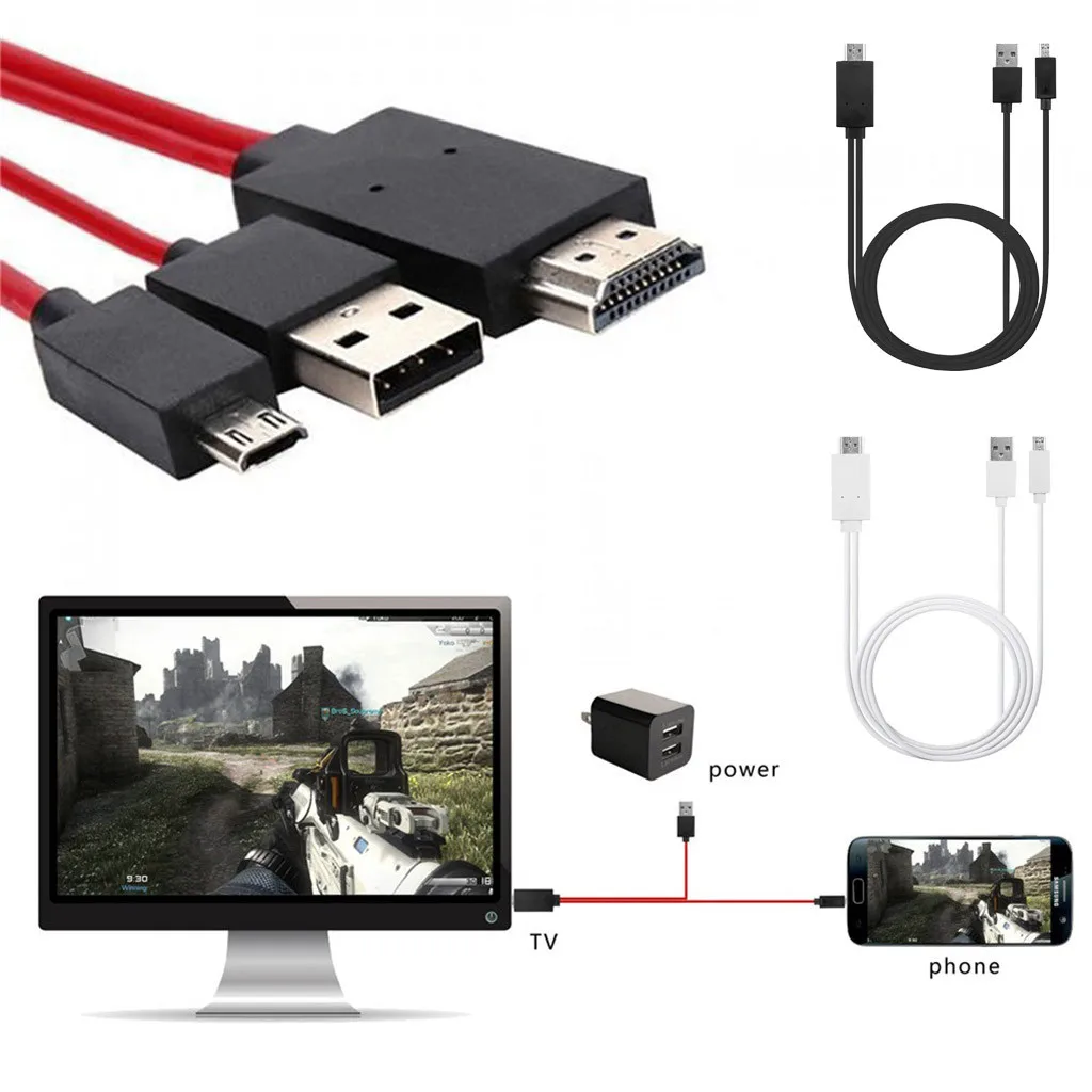 Кабель USB HD Micro к HDMI 4K HDTV ТВ цифровой av адаптер для Acer Aspire R13/V15 Nitro Apple Mac book|Кабели HDMI|